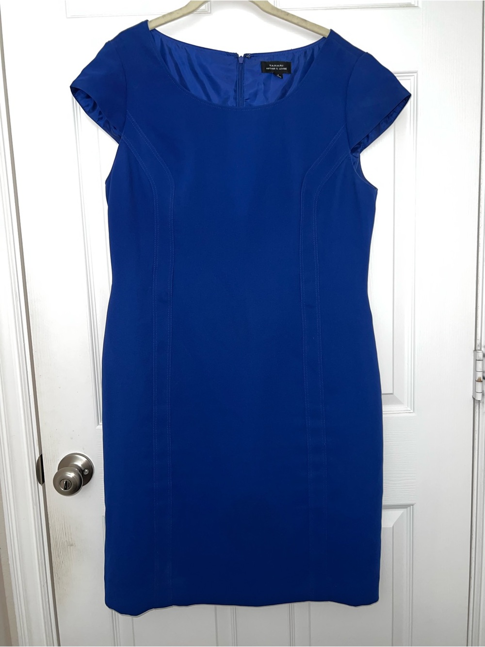 Talbots Cobalt Blue Cap-Sleeve Sheath Dress
